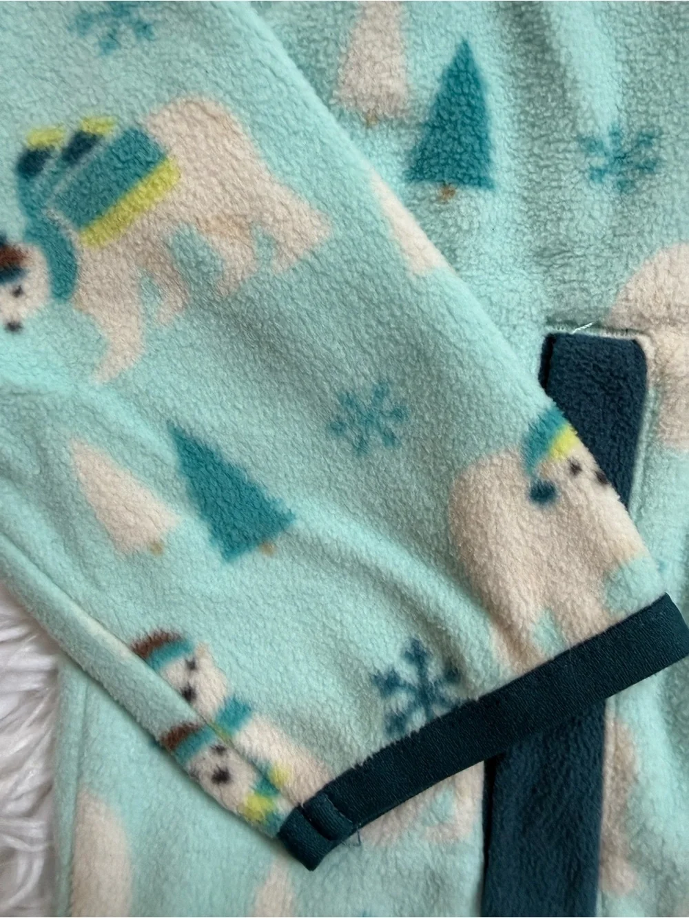 Gymboree Blue Fleece Pullover with Polar Animal Print